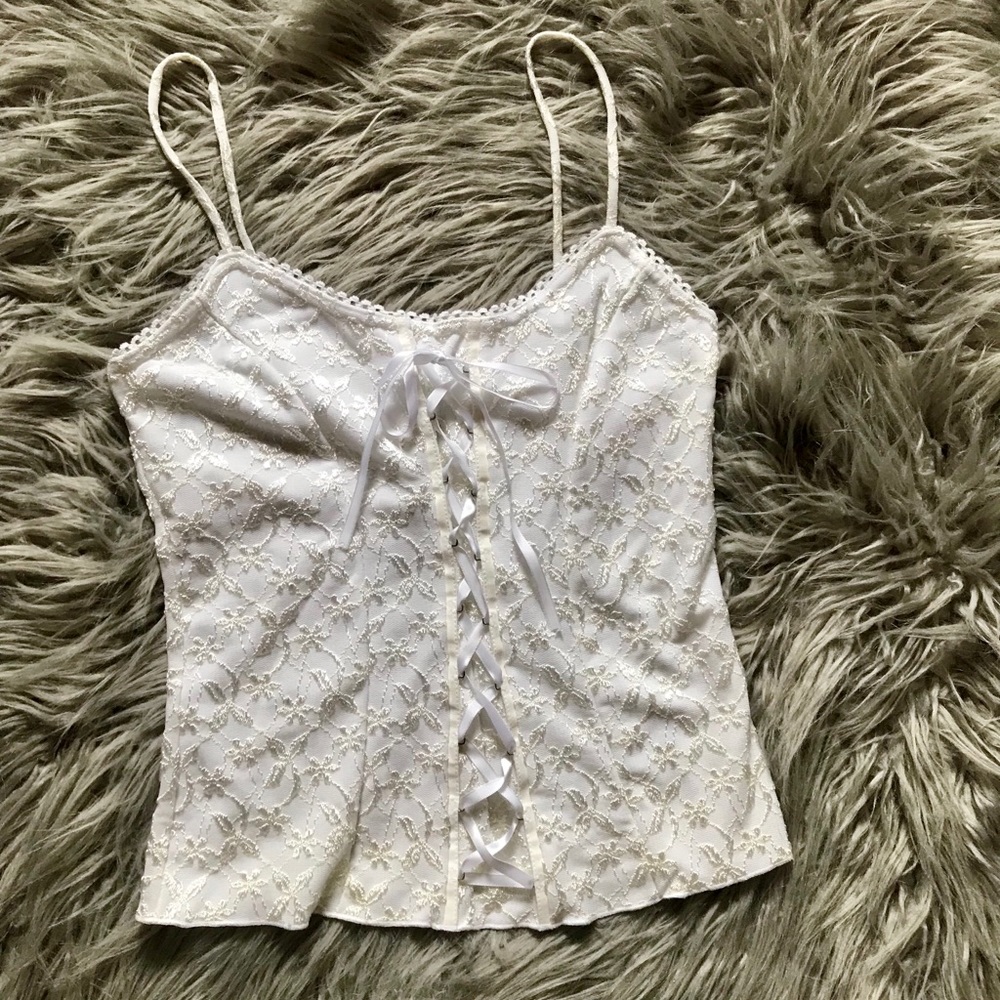 White corset top